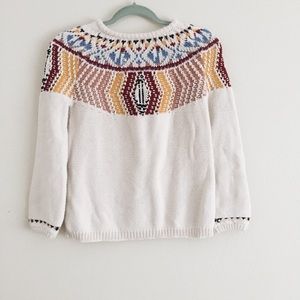 Zara girls intricate design winter knit sweater
